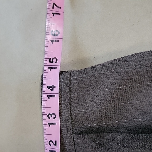 Kasper Size 12P Brown with Light Gray Stripe Pencil Skirt, Gently Used Condition - Picture 6 of 12